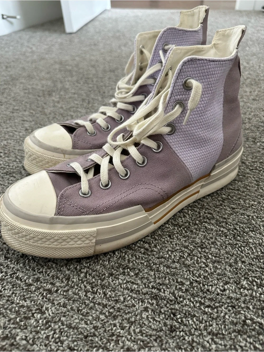 Converse High Top Sneakers - Lavender and Cream